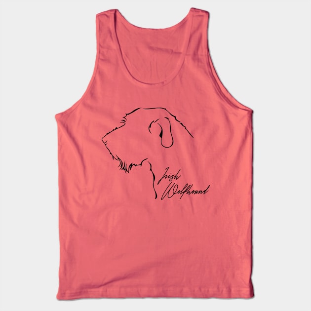 Proud Irish Wolfhound profile dog lover Tank Top by wilsigns